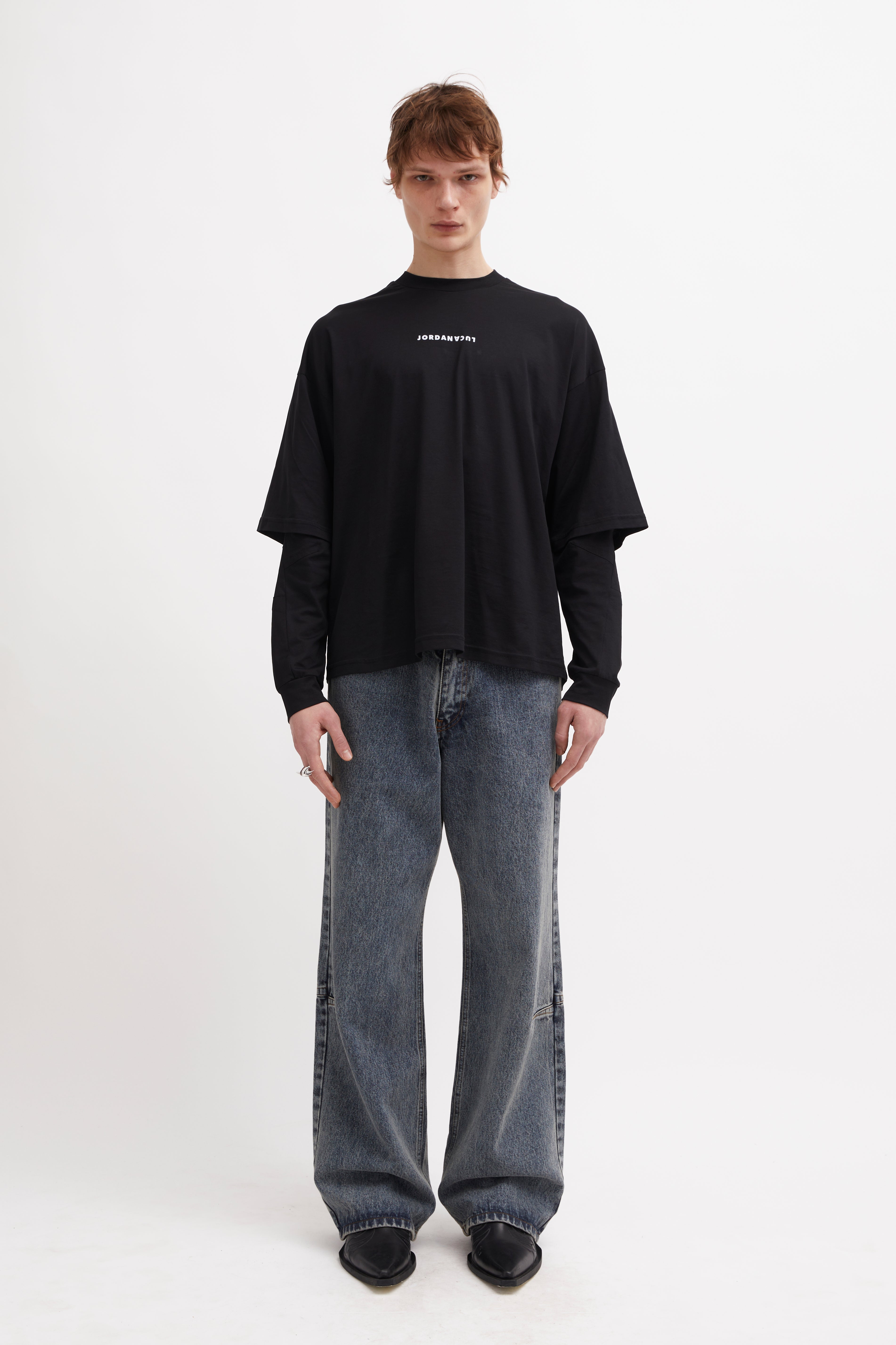 AMON DOUBLE SLEEVE SHIRT CRYSTALS