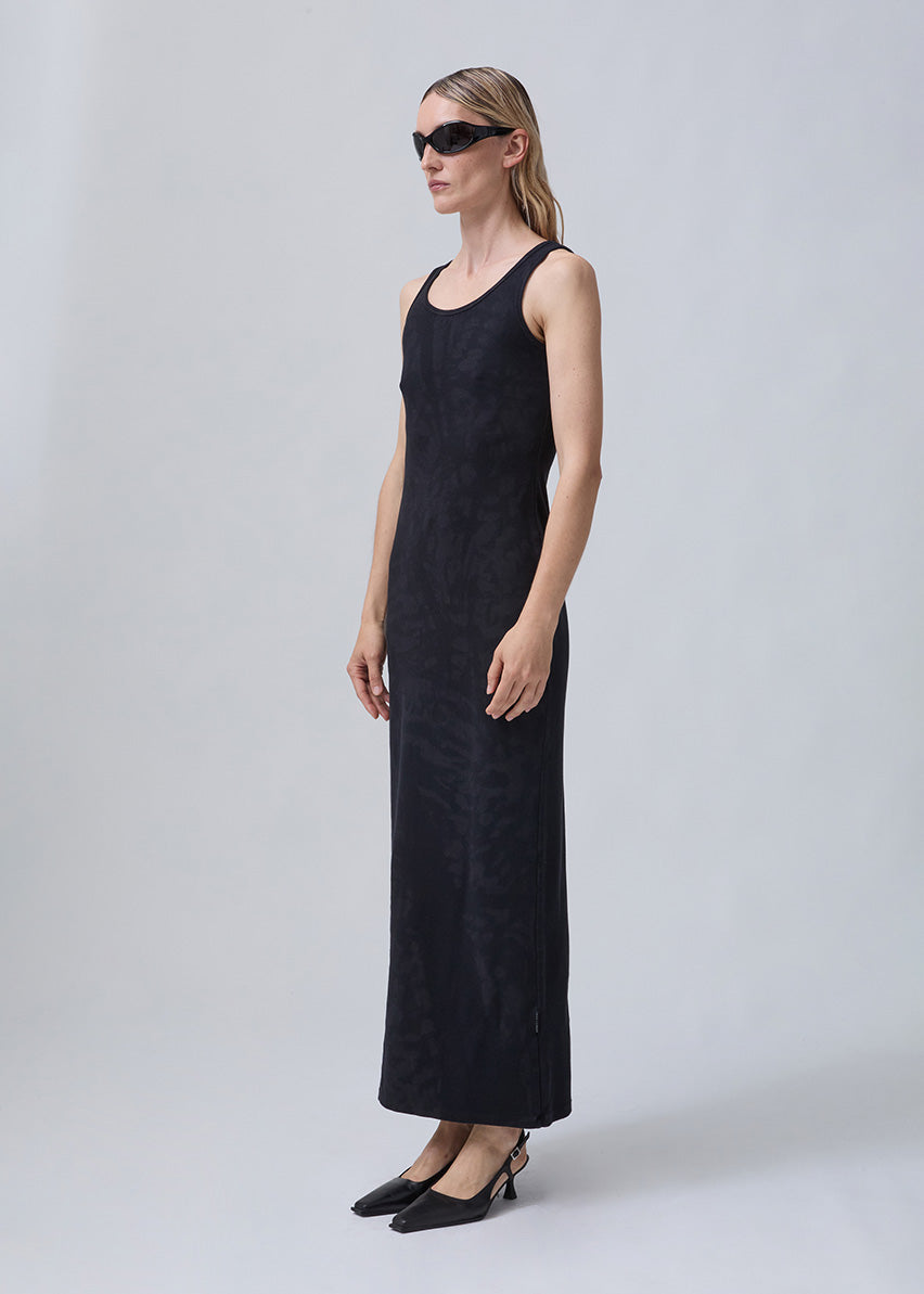 COMPRESSOR LONG DRESS BLACK HYENA