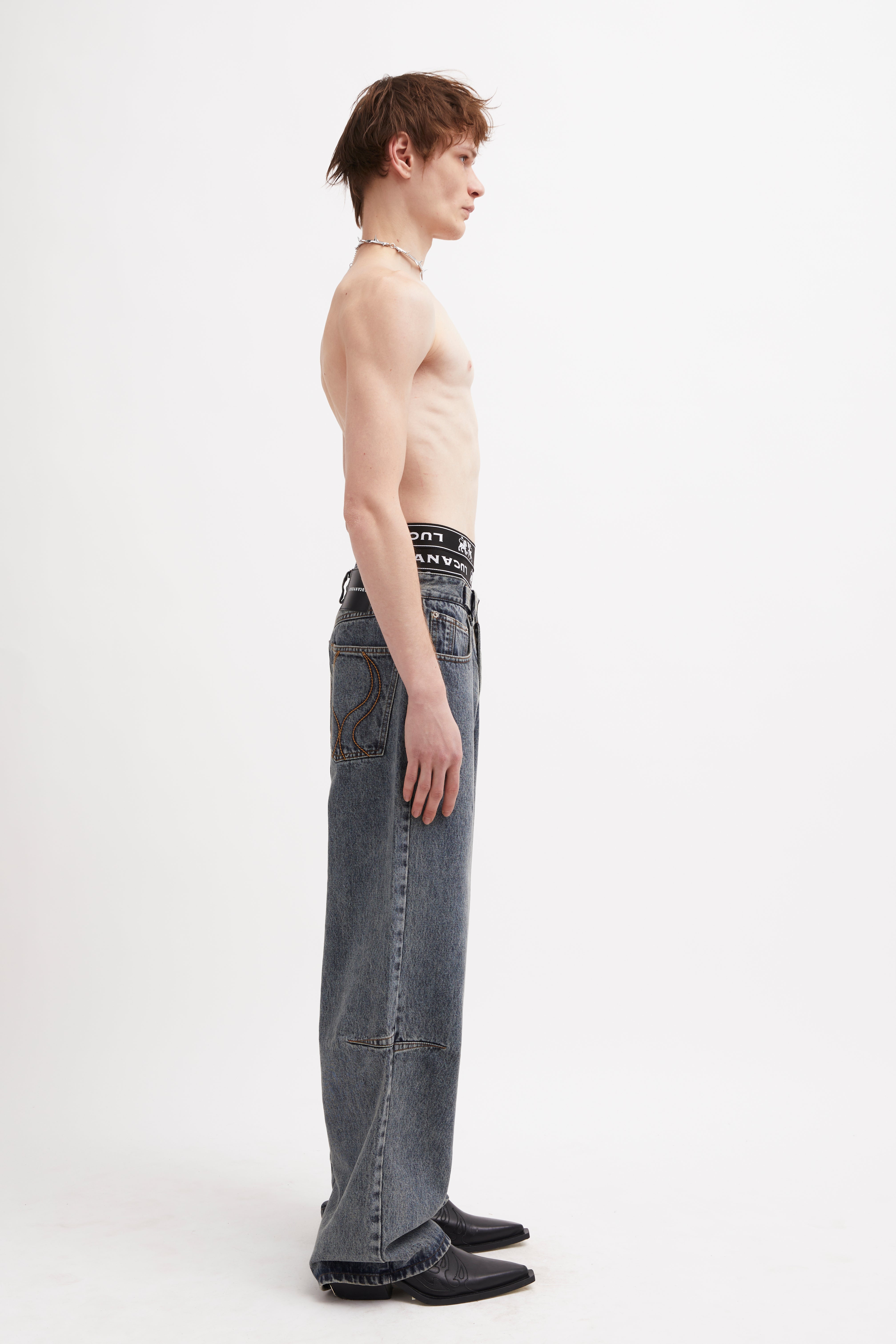 INSIGNIA DENIM JEANS DENIM BLUE MARBLE