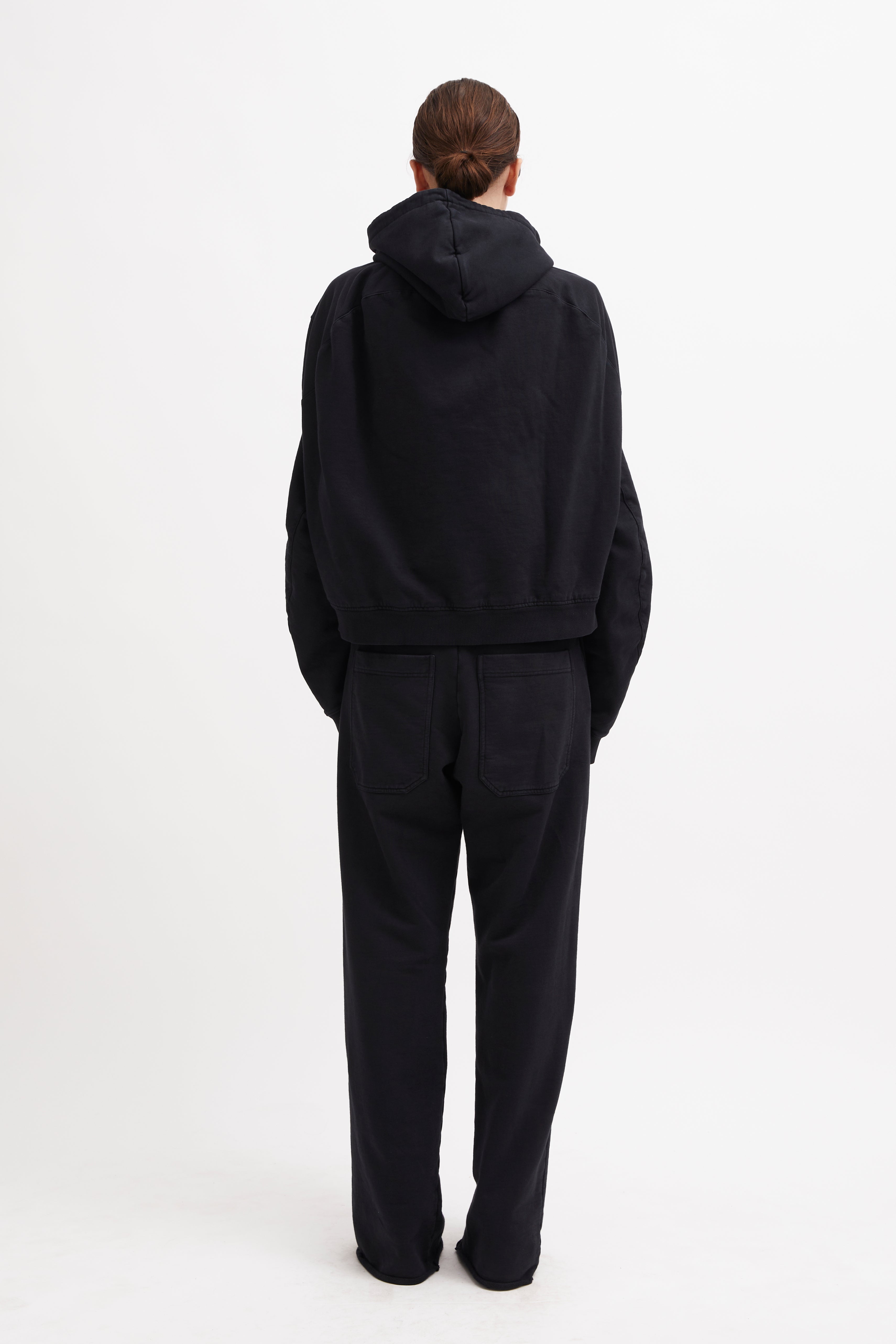 BULLDOG HOODIE BLACK OVERDYE