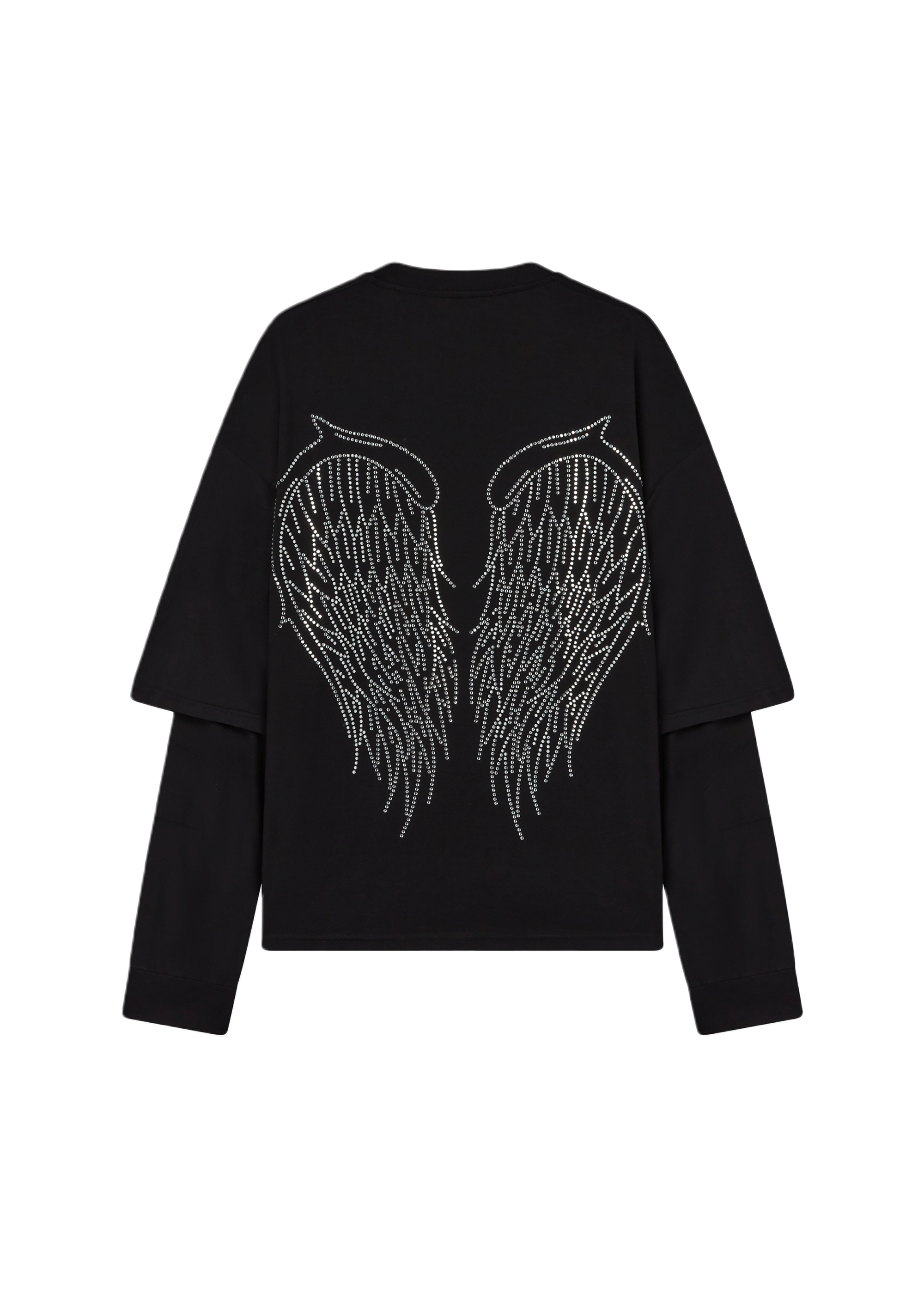 AMON DOUBLE SLEEVE SHIRT CRYSTALS