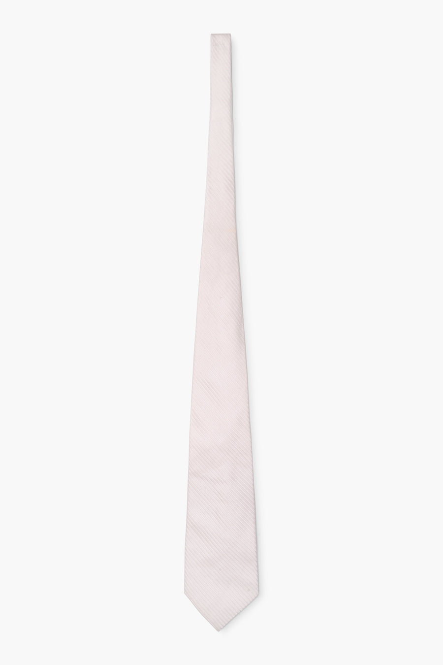 DIAGONAL STRIPE SILK TIE BLUSH