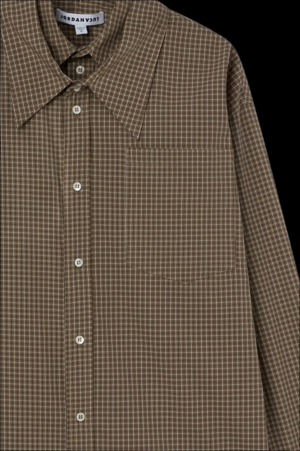 CLOVER SHIRT BROWN CHECK