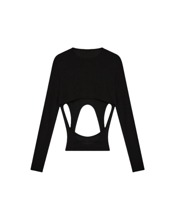 NASDAQ LONG SLEEVE TOP Black
