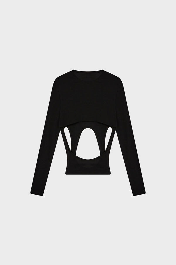 NASDAQ LONG SLEEVE TOP Black