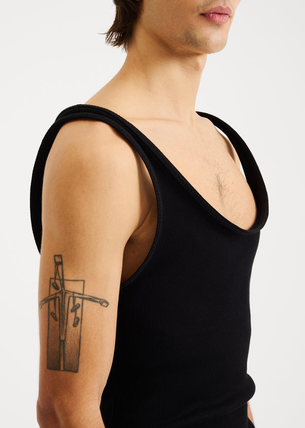 BLUR TANK TOP BLACK