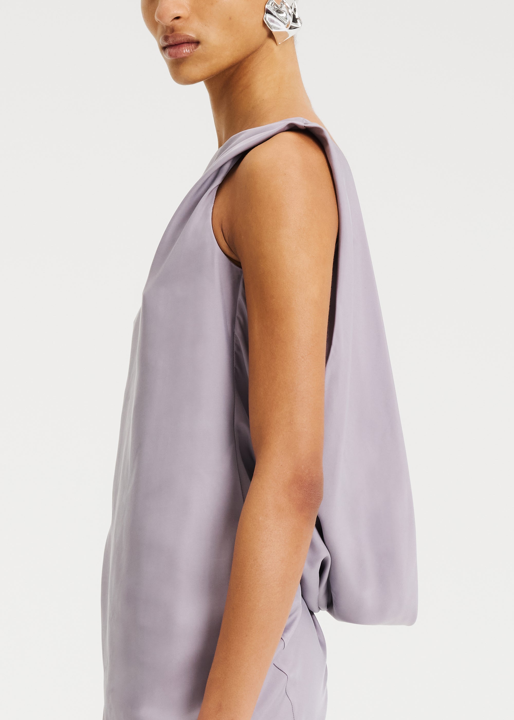 DRAPED DRESS LILAC