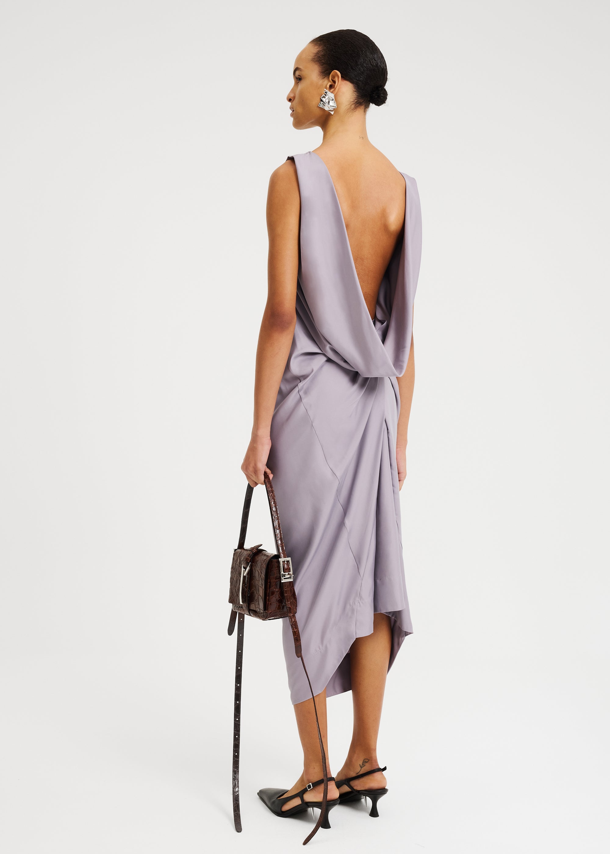 DRAPED DRESS LILAC