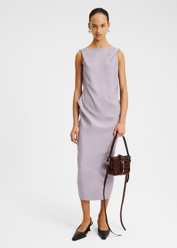 DRAPED DRESS LILAC