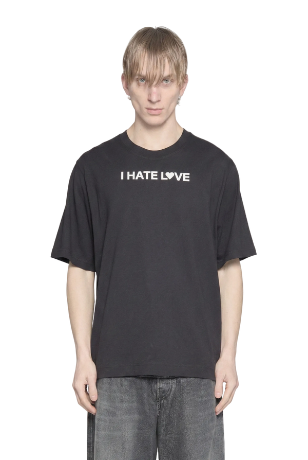 BABY TEE I HATE LOVE - BLACK