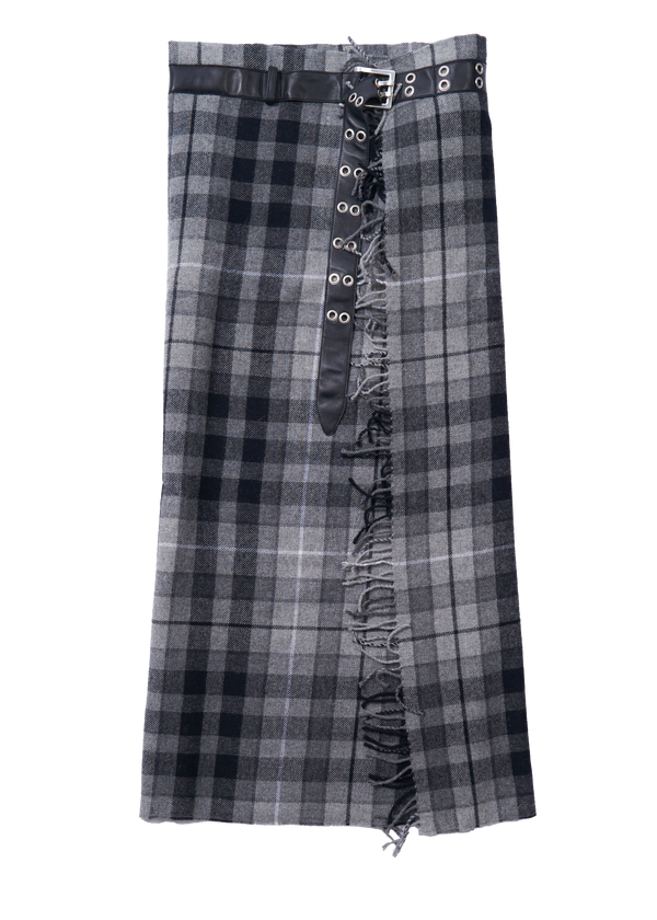 MANIA BLANKET SKIRT - GREY