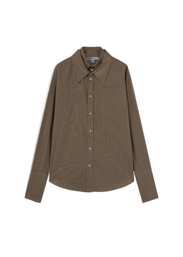 CLOVER SHIRT BROWN CHECK