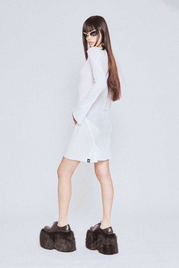 BLUES LONGSLEEVE DRESS WHITE