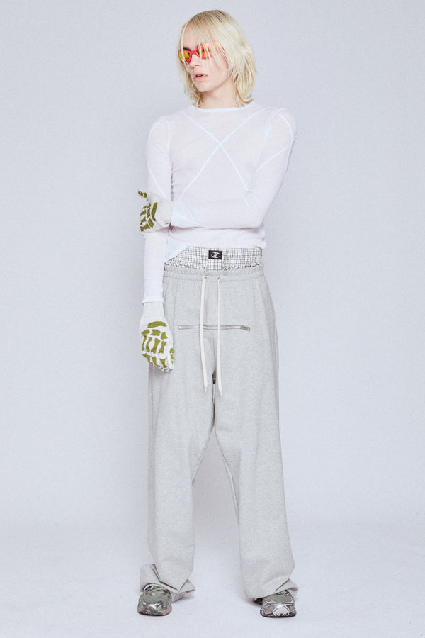 BLUES LONG SLEEVE TOP WHITE