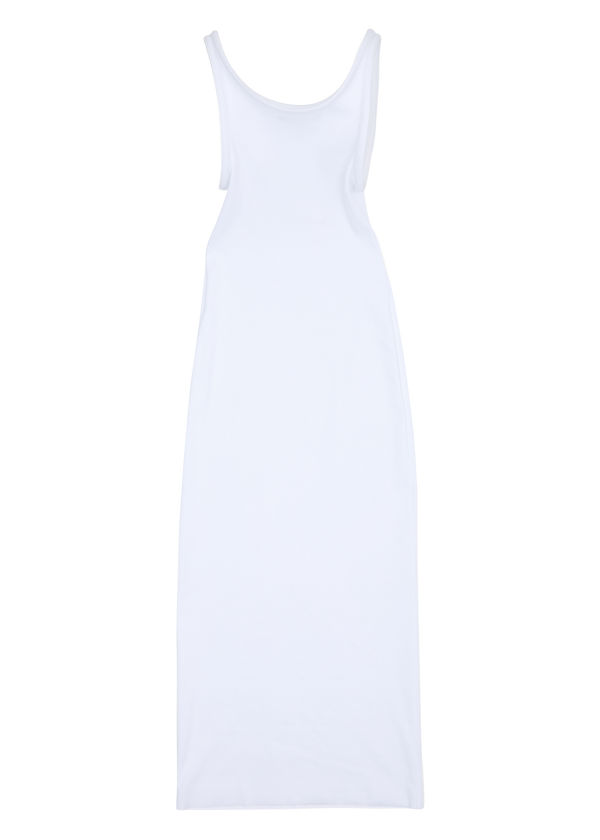 BLUR TANK DRESS WHITE