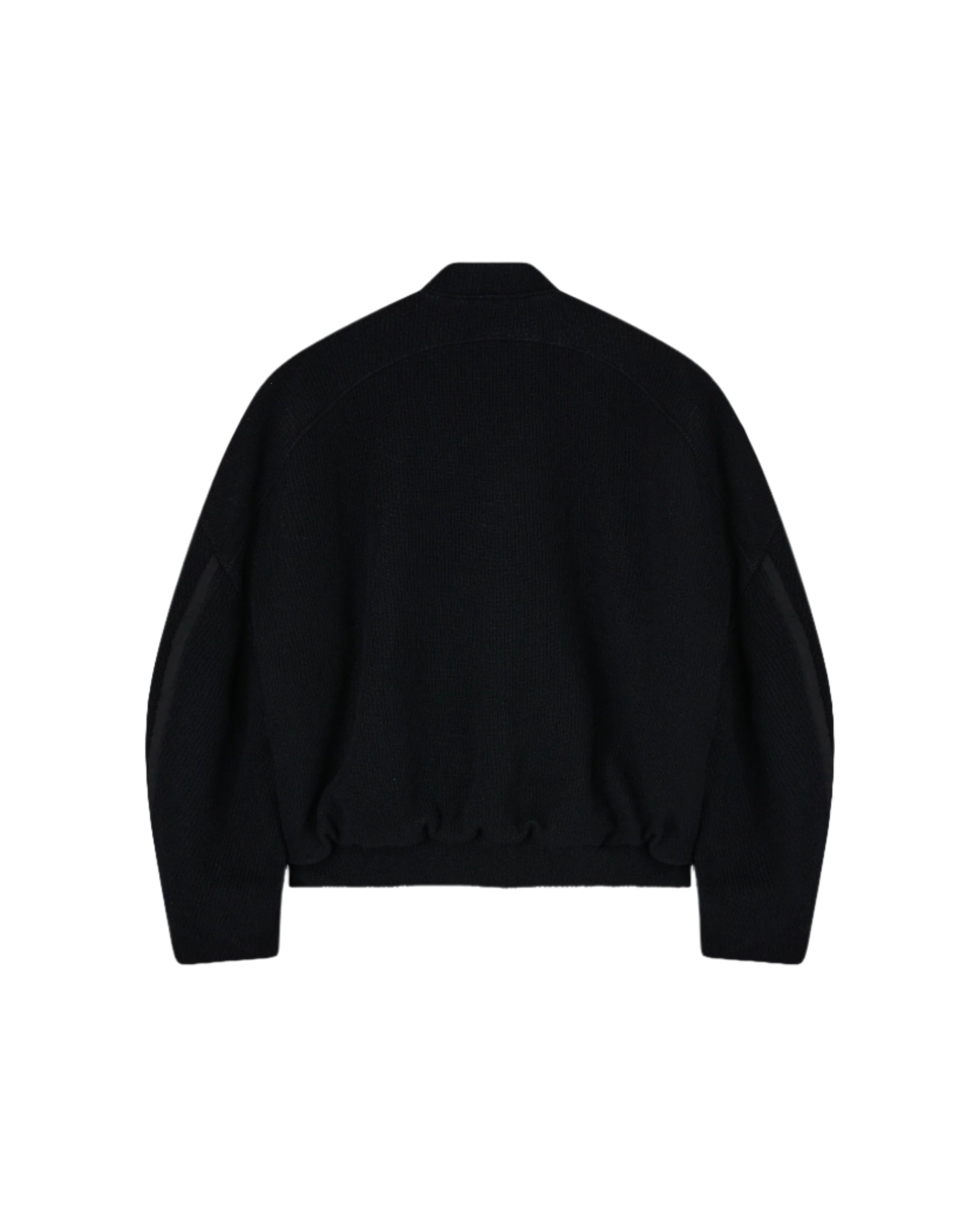 BULLDOG KNIT BOMBER BLACK