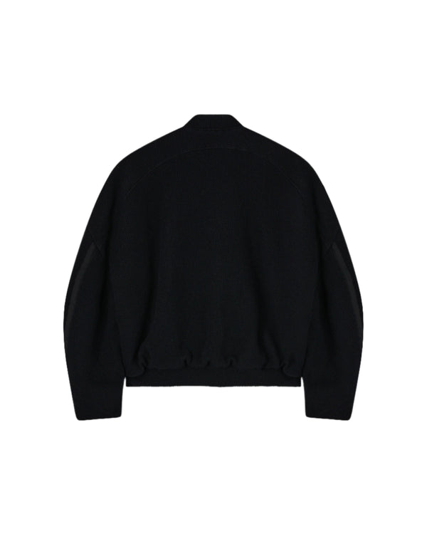 BULLDOG KNIT BOMBER BLACK