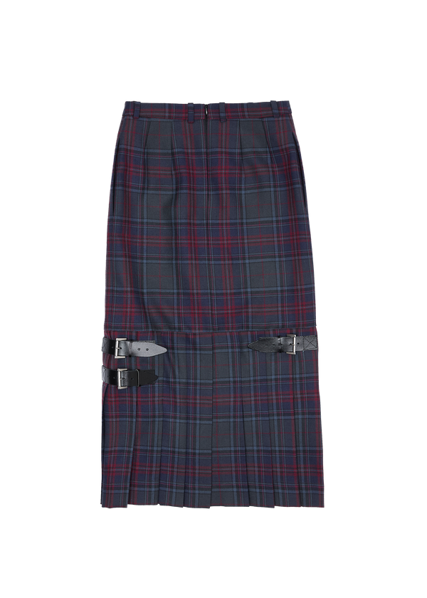 CONVEX SKIRT BLUE TARTAN