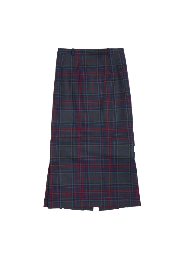 CONVEX SKIRT BLUE TARTAN