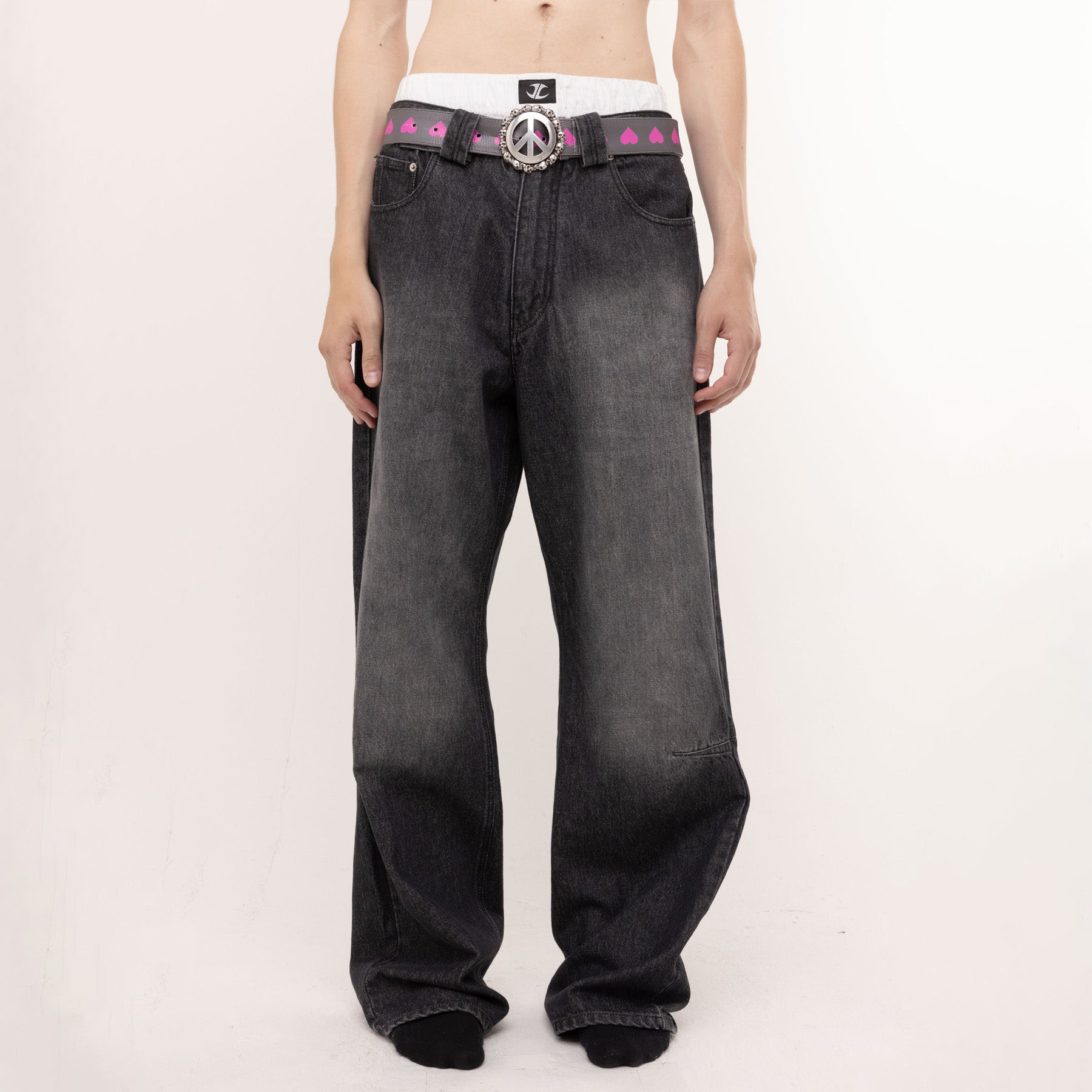 Belt W/ Piece Buckle - HEARTS