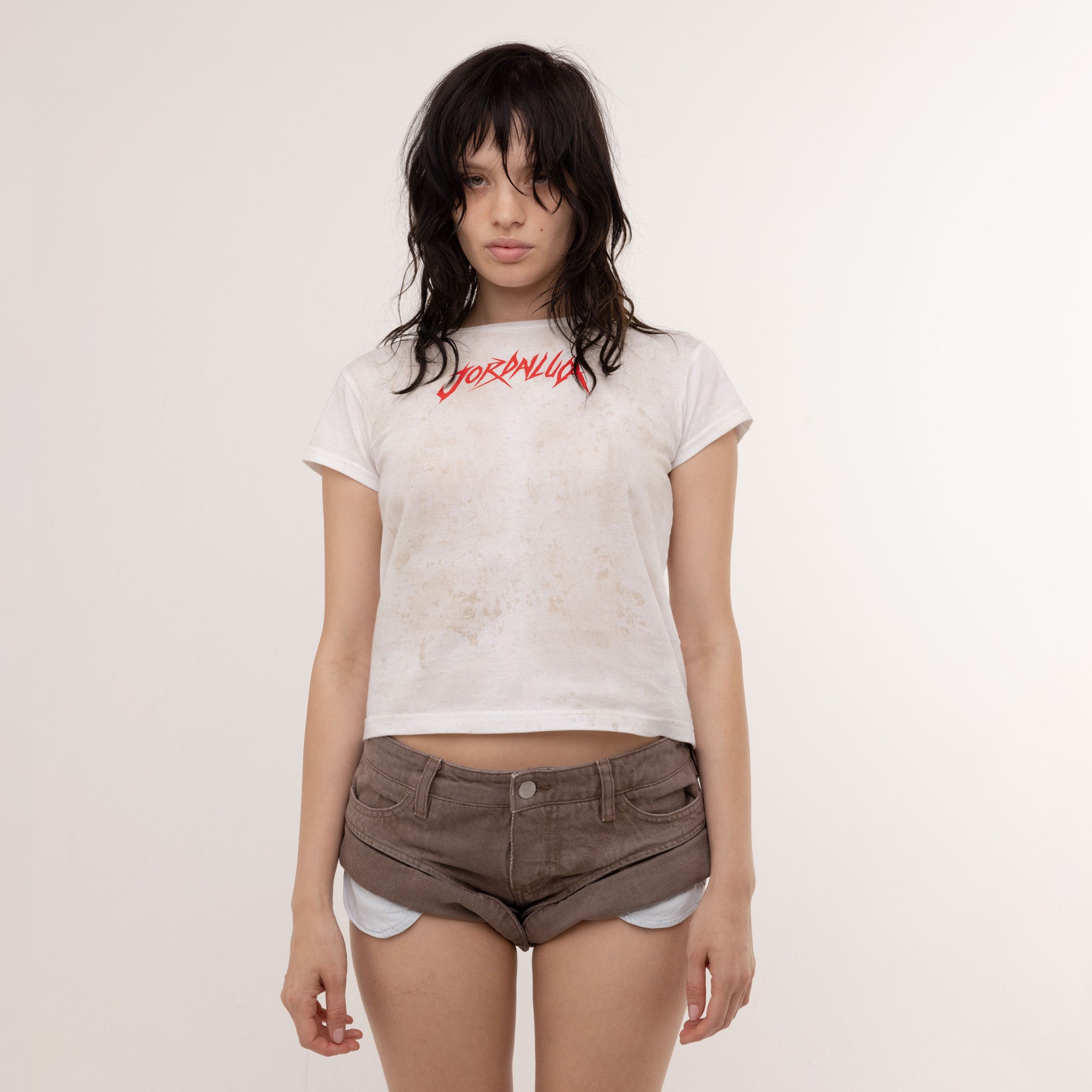 October Tee - DIRTY WHITE W/ RED SIGNATURE