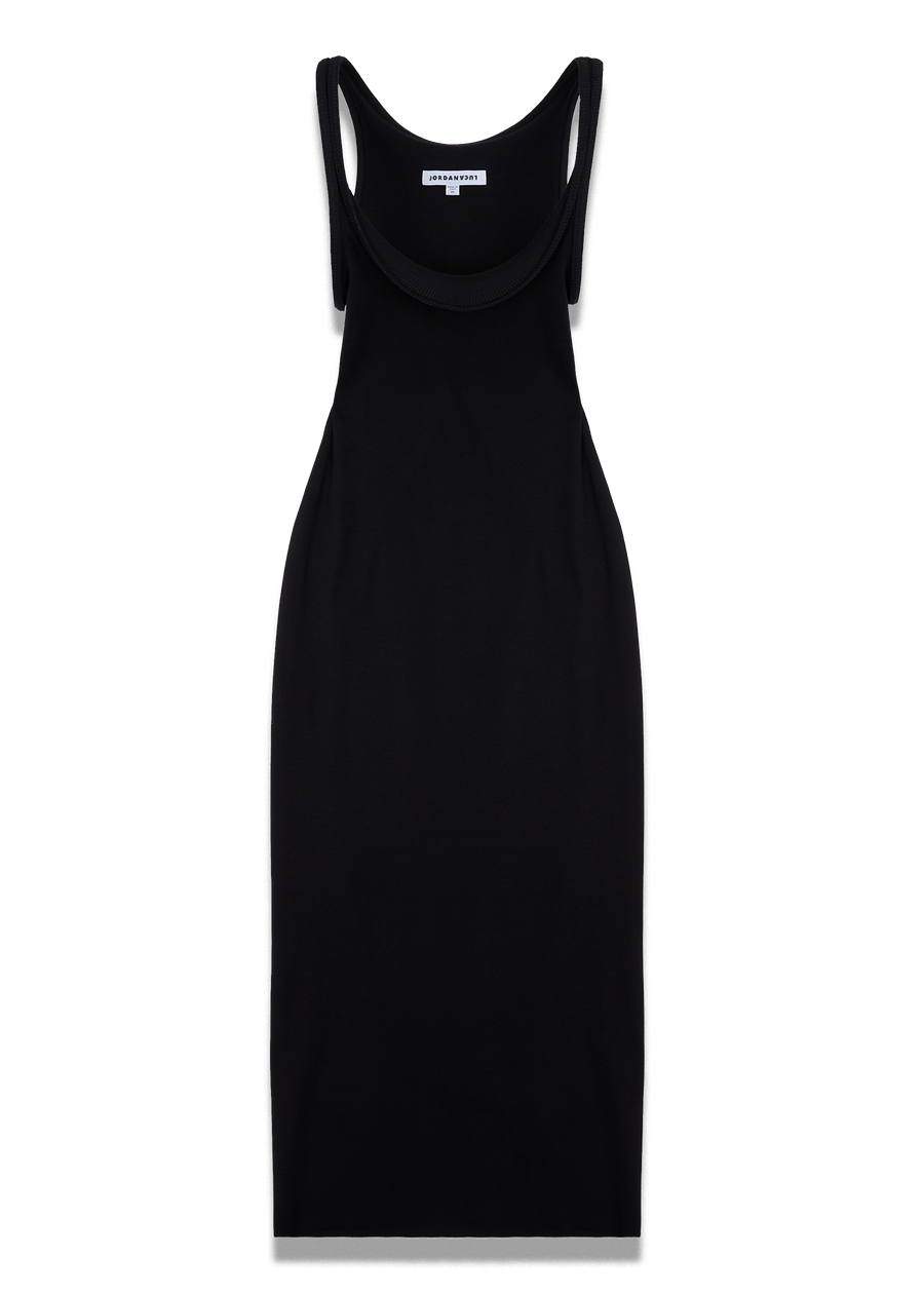 BLUR TANK DRESS BLACK