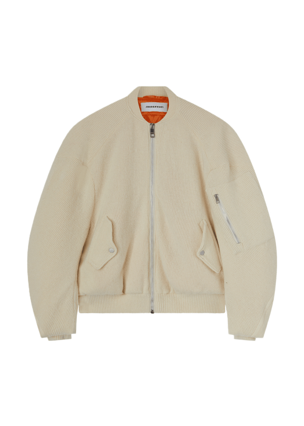 BULLDOG KNIT BOMBER IVORY