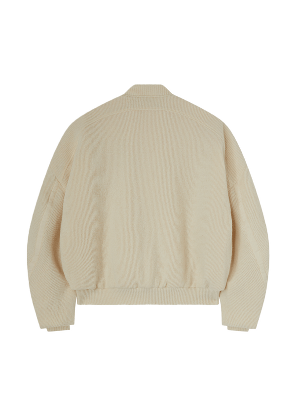 BULLDOG KNIT BOMBER IVORY