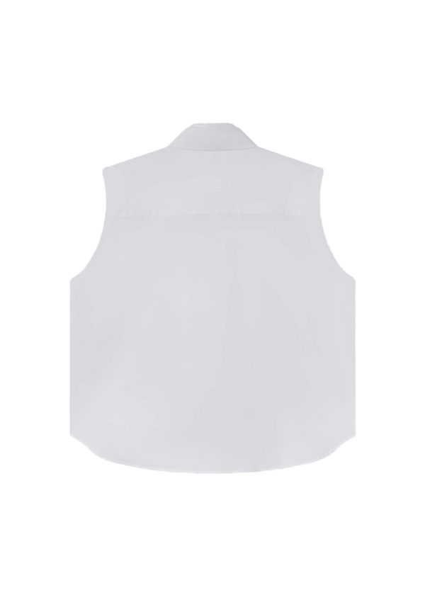 SLEEVELESS CLOVER SHIRT White