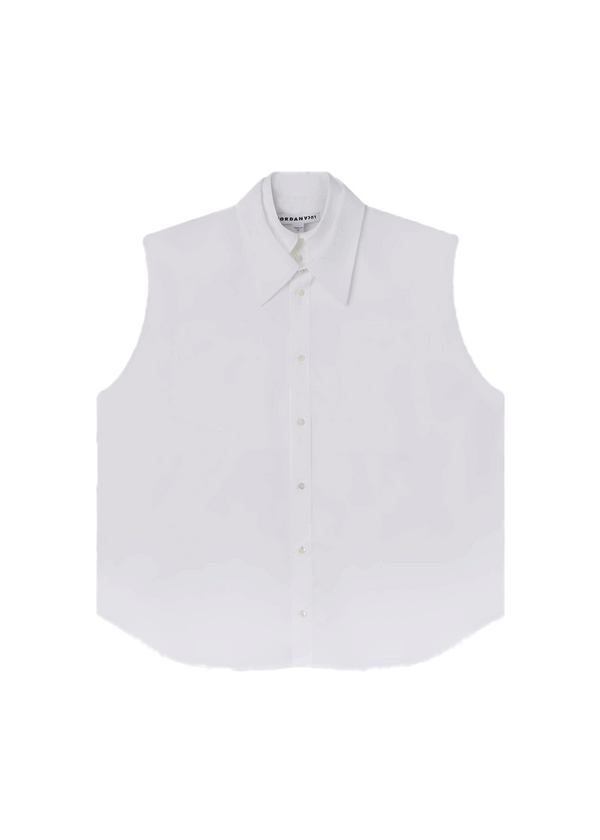 SLEEVELESS CLOVER SHIRT White