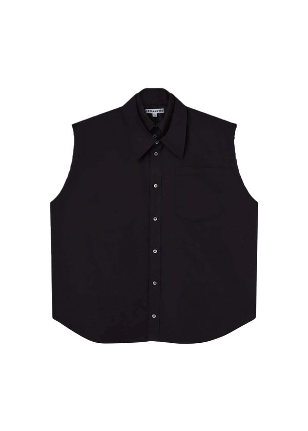 SLEEVELESS CLOVER SHIRT BLACK