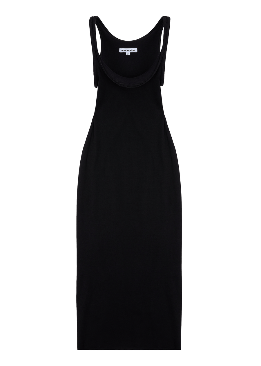 BLUR TANK DRESS BLACK