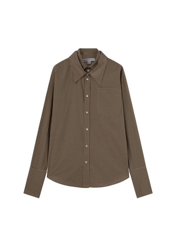 CLOVER SHIRT BROWN CHECK