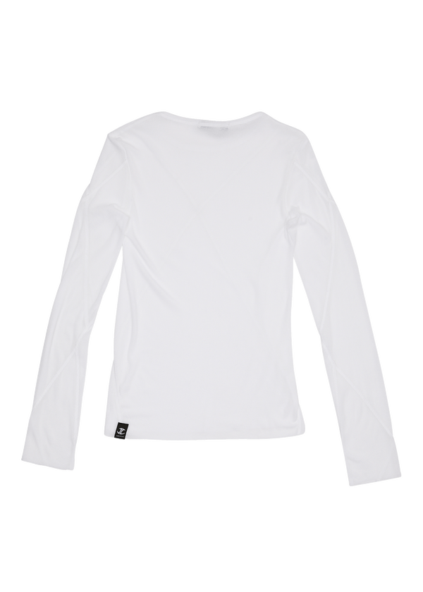 BLUES LONG SLEEVE TOP WHITE