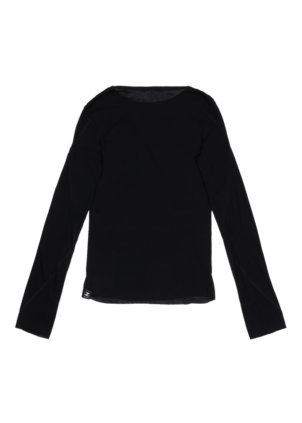 BLUES LONG SLEEVE TOP BLACK