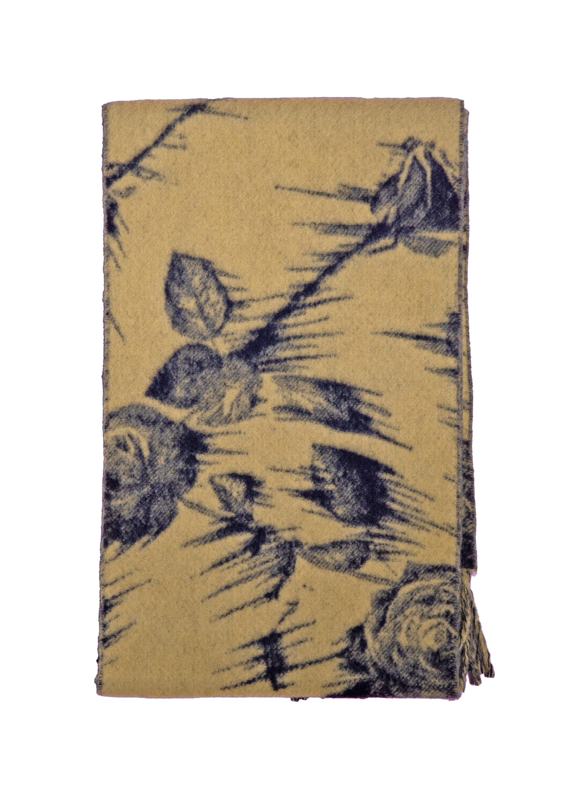 JORDANLUCA SCARF - BROWN/MUSTARD