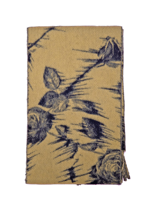 JORDANLUCA SCARF - BROWN/MUSTARD