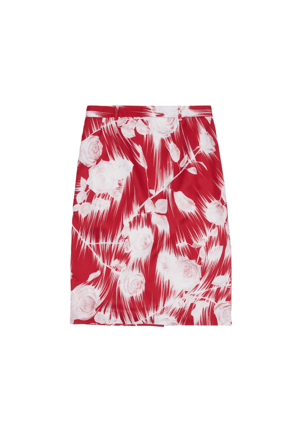BUMPSTER SKIRT RED/WHITE ROSE