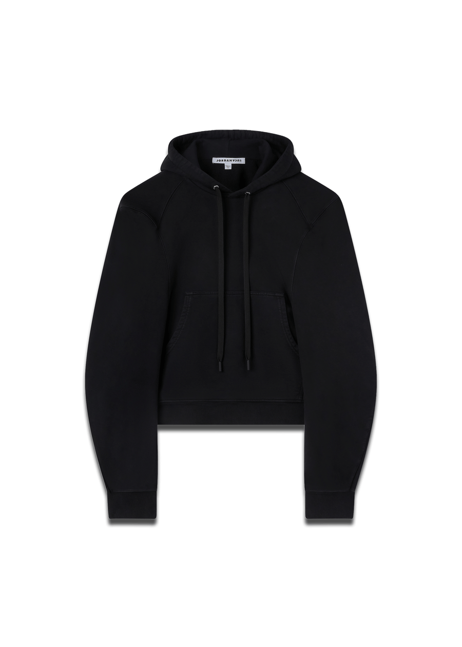 BULLDOG HOODIE BLACK OVERDYE