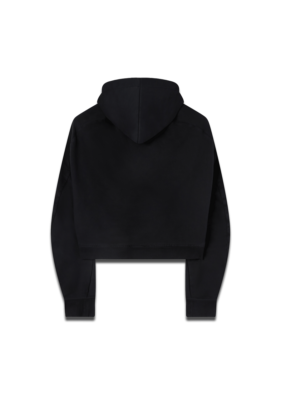 BULLDOG HOODIE BLACK OVERDYE
