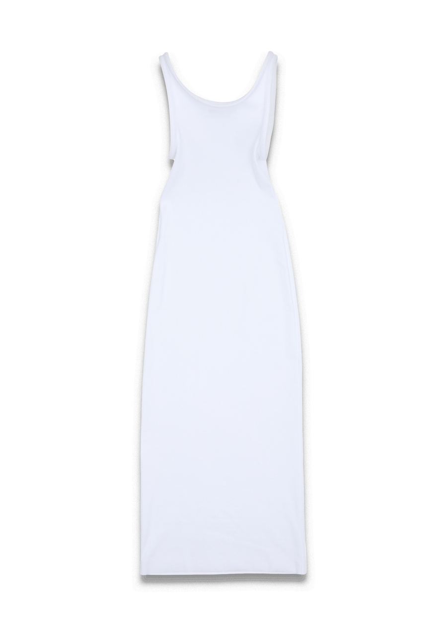 BLUR TANK DRESS WHITE