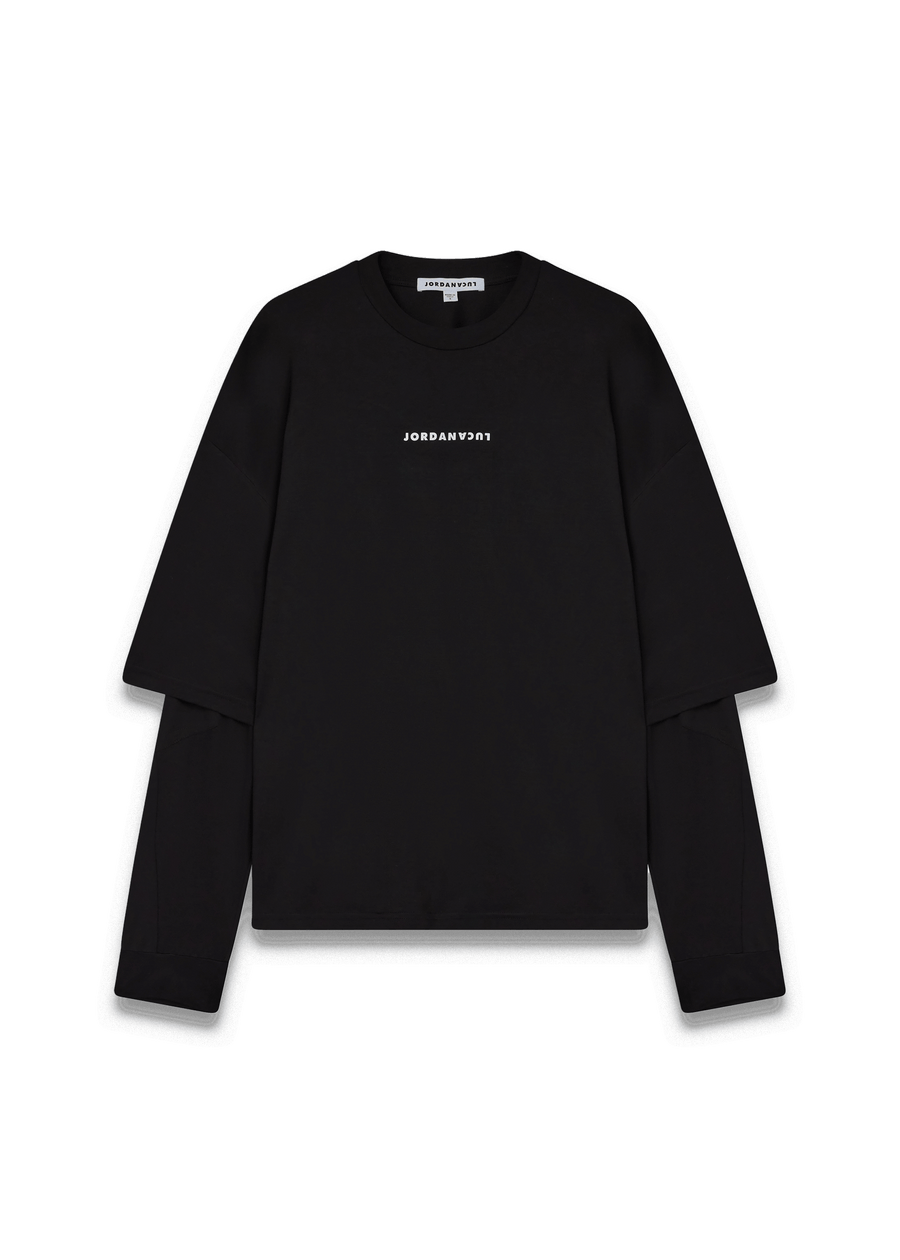 AMON DOUBLE SLEEVE SHIRT CRYSTALS