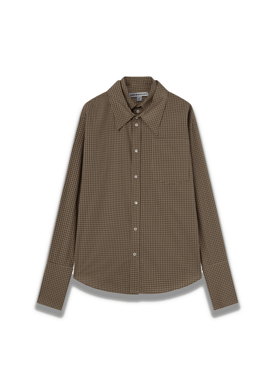 CLOVER SHIRT BROWN CHECK